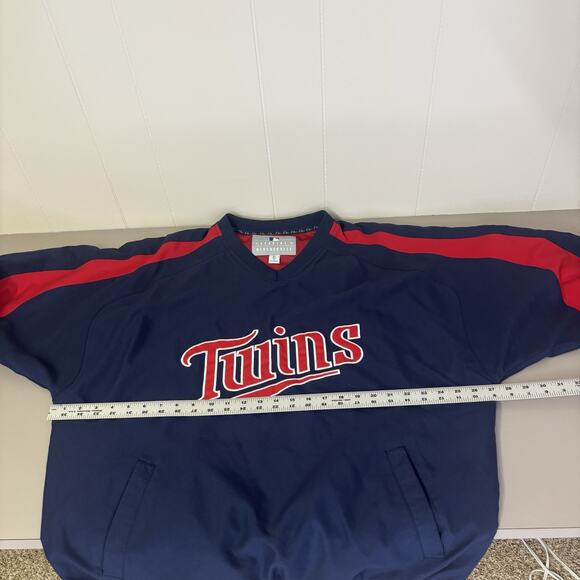 Vintage Minnesota Twins MLB Windbreaker Pullover Men's XL Blue Red - Picture 7 of 8